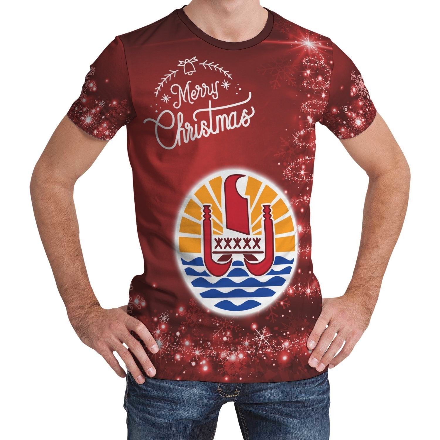 French Polynesia Christmas T shirt (Women's/Men's) - Vibe Hoodie Shop