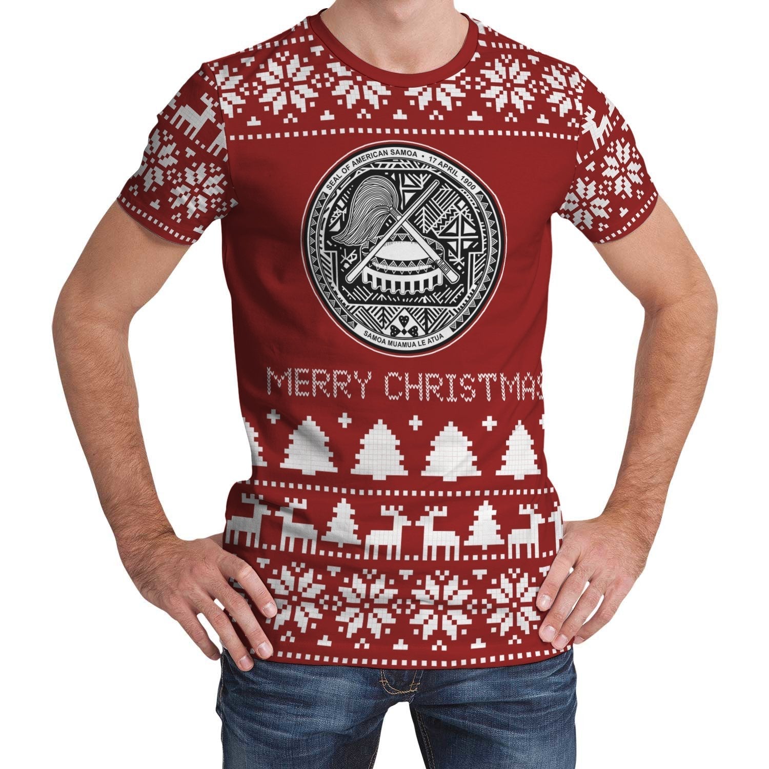 American Samoa Christmas T shirt (Women's/Men's) - Vibe Hoodie Shop