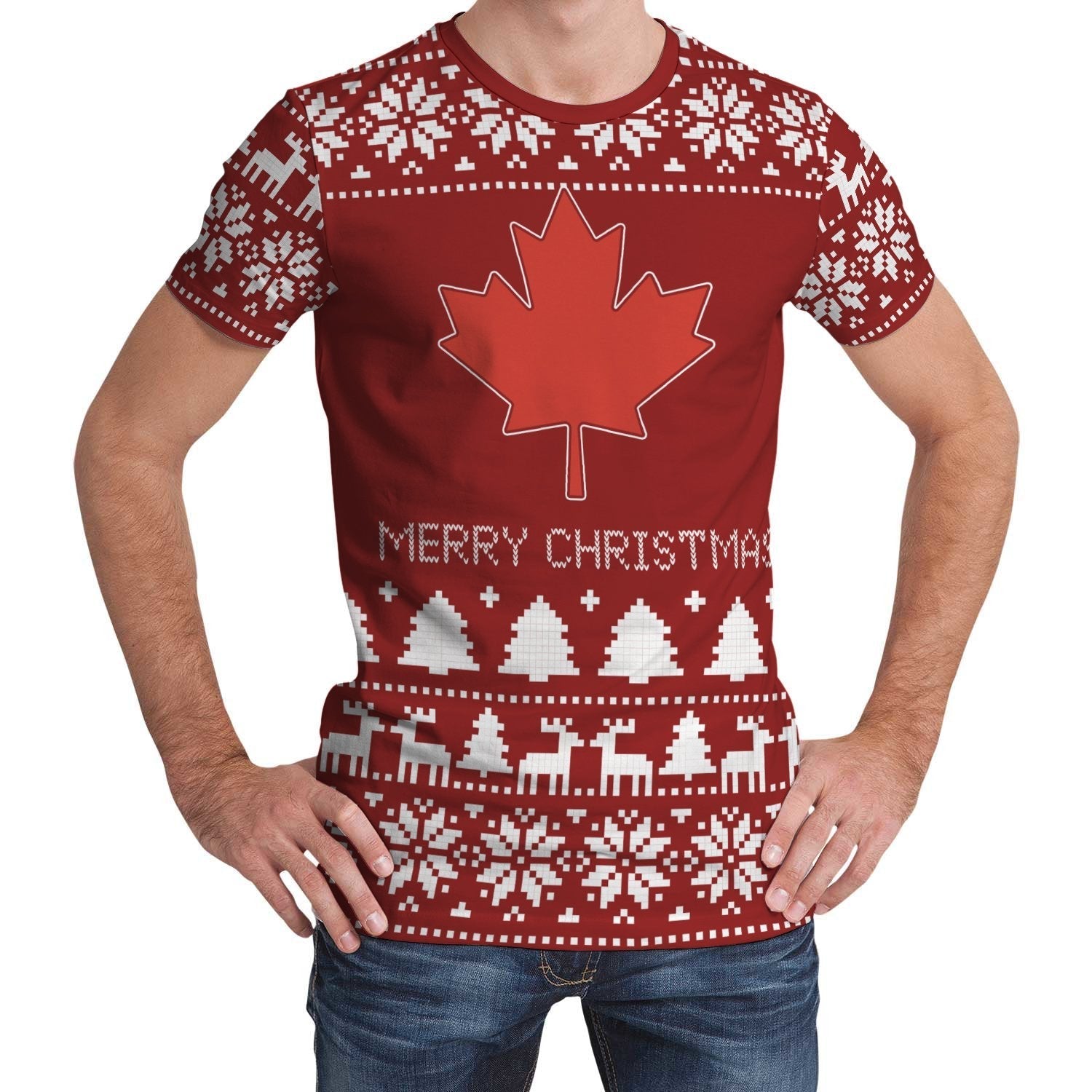 Canada Christmas T shirt (Women's/Men's) - Vibe Hoodie Shop