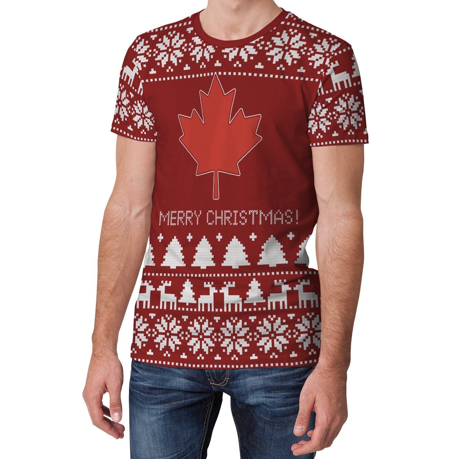 Canada Christmas T shirt (Women's/Men's) - Vibe Hoodie Shop