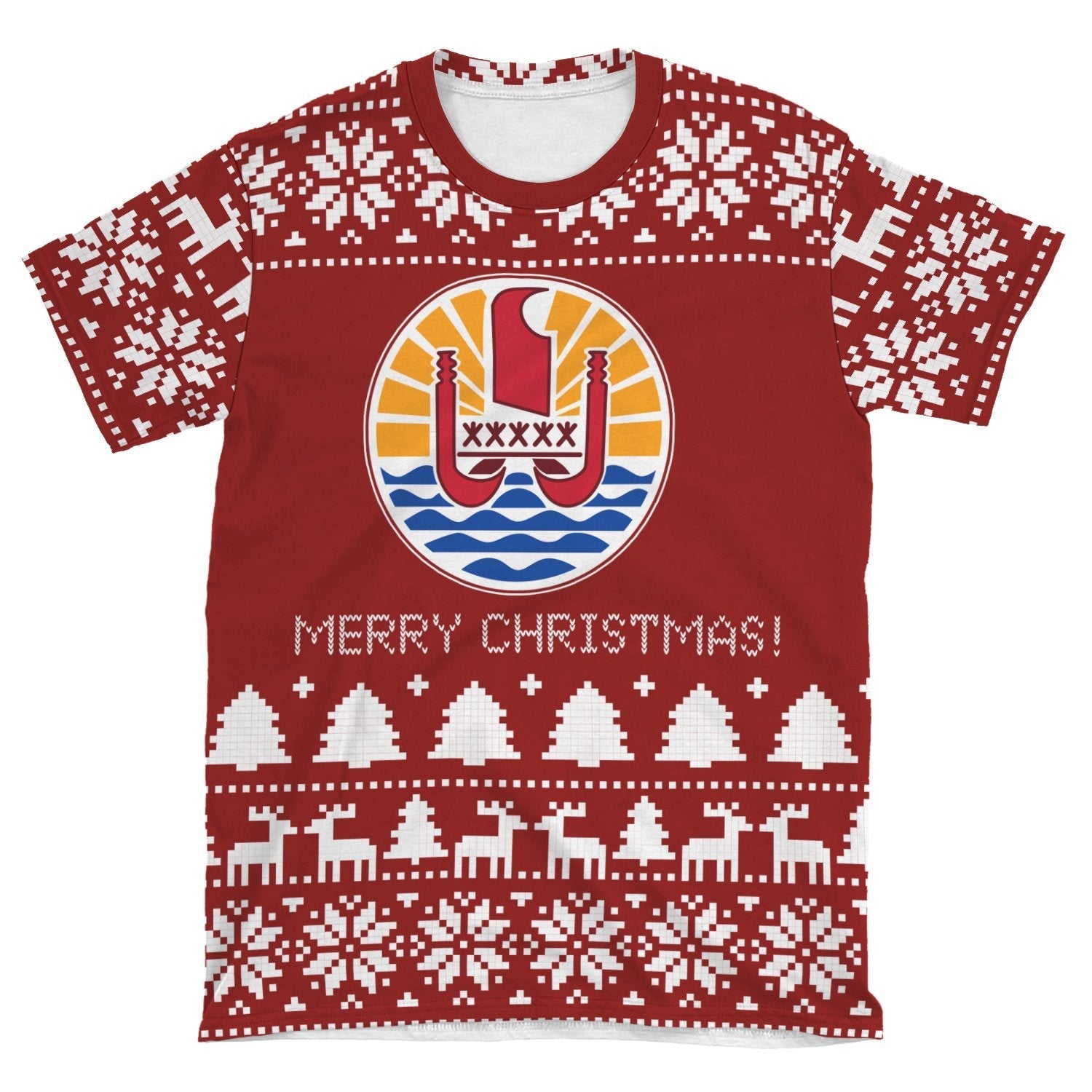 French Polynesia Christmas T shirt (Women's/Men's) - Vibe Hoodie Shop