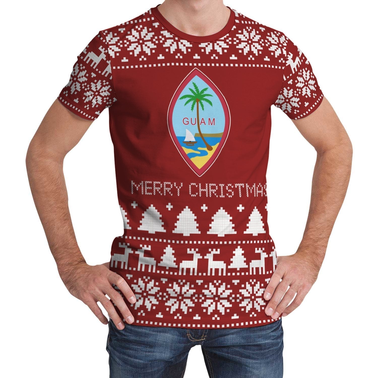 Guam Christmas T shirt (Women's/Men's) - Vibe Hoodie Shop