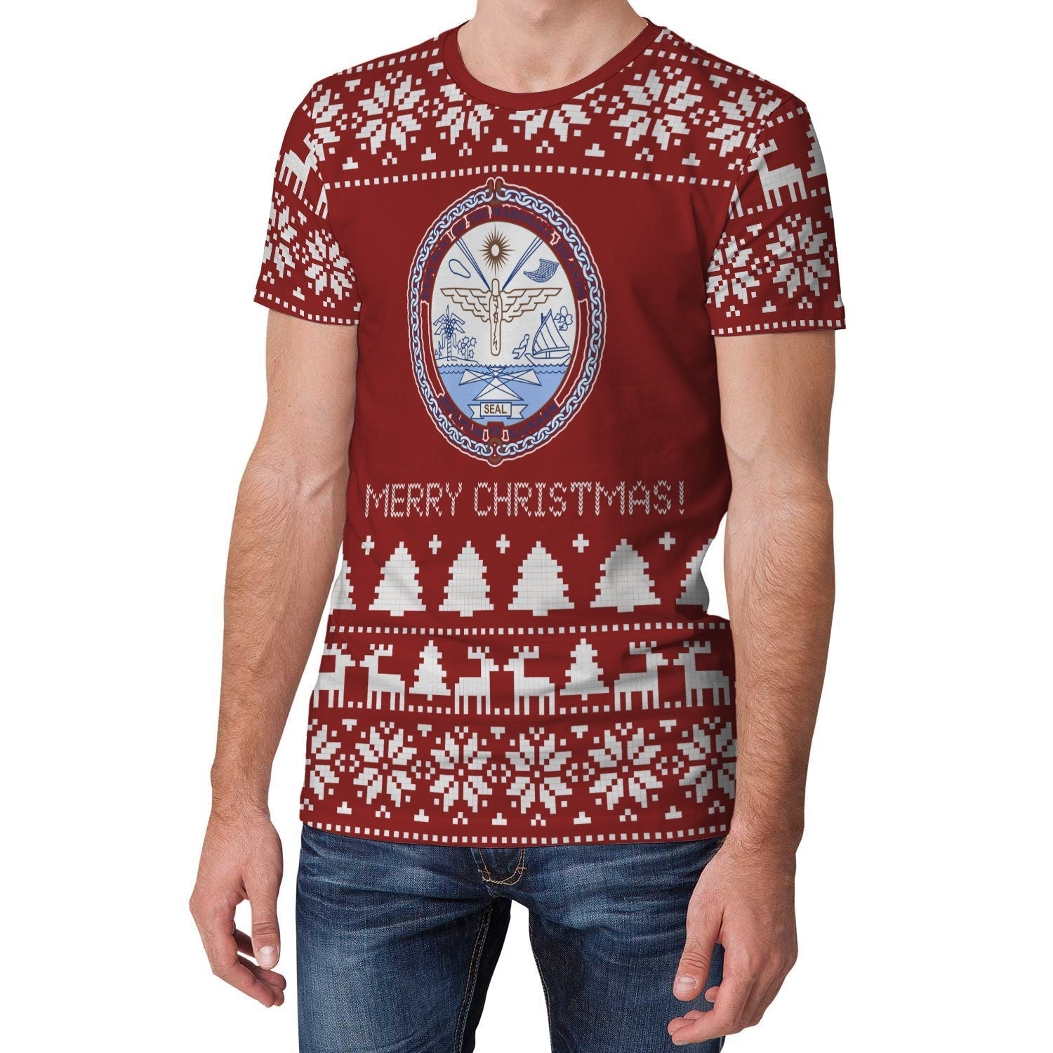 Marshall Islands Christmas T shirt (Women's/Men's) - Vibe Hoodie Shop