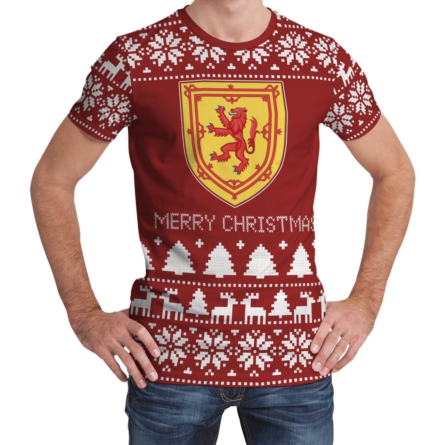 Scotland Christmas T shirt (Women's/Men's) - Vibe Hoodie Shop