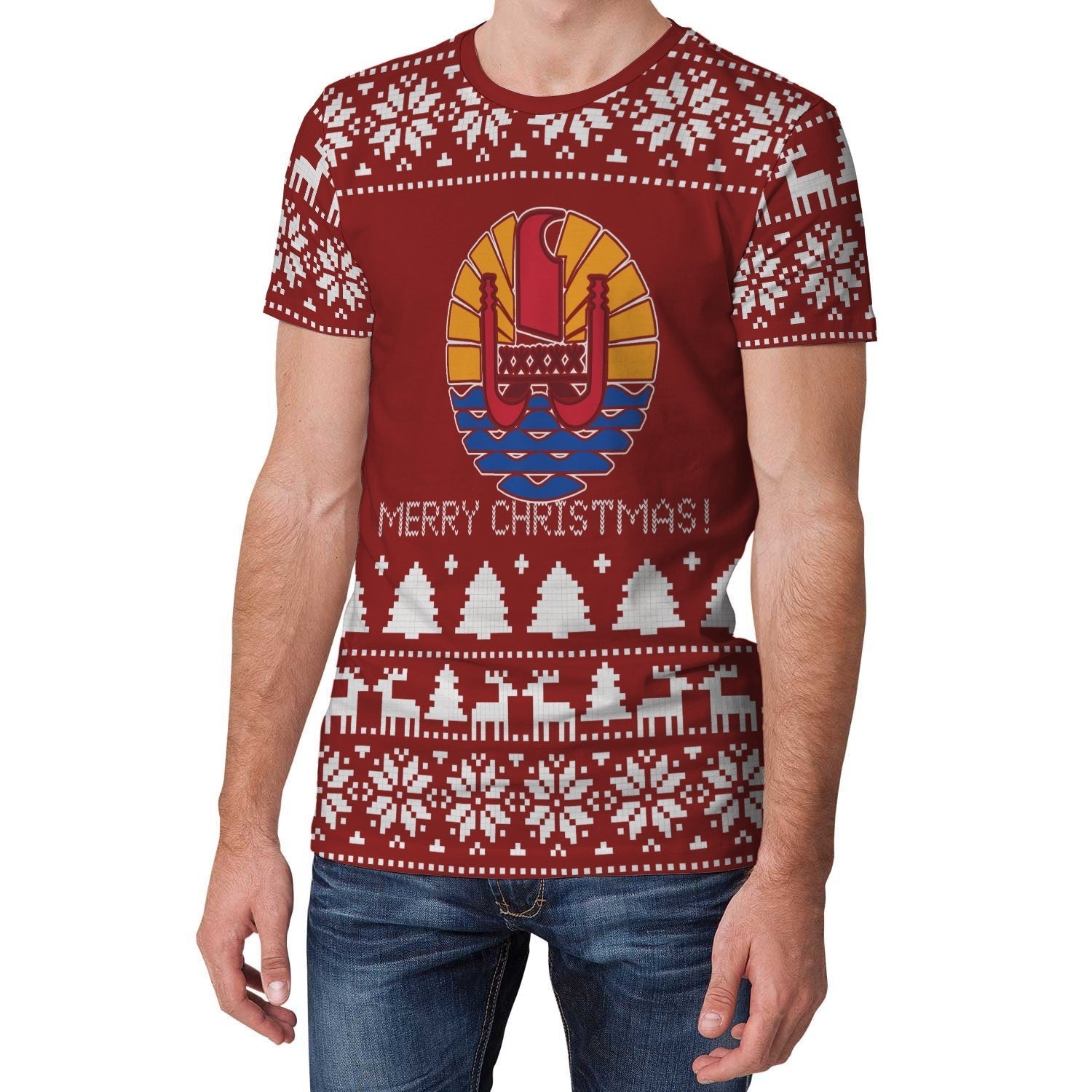 Tahiti Christmas T shirt (Women's/Men's) - Vibe Hoodie Shop