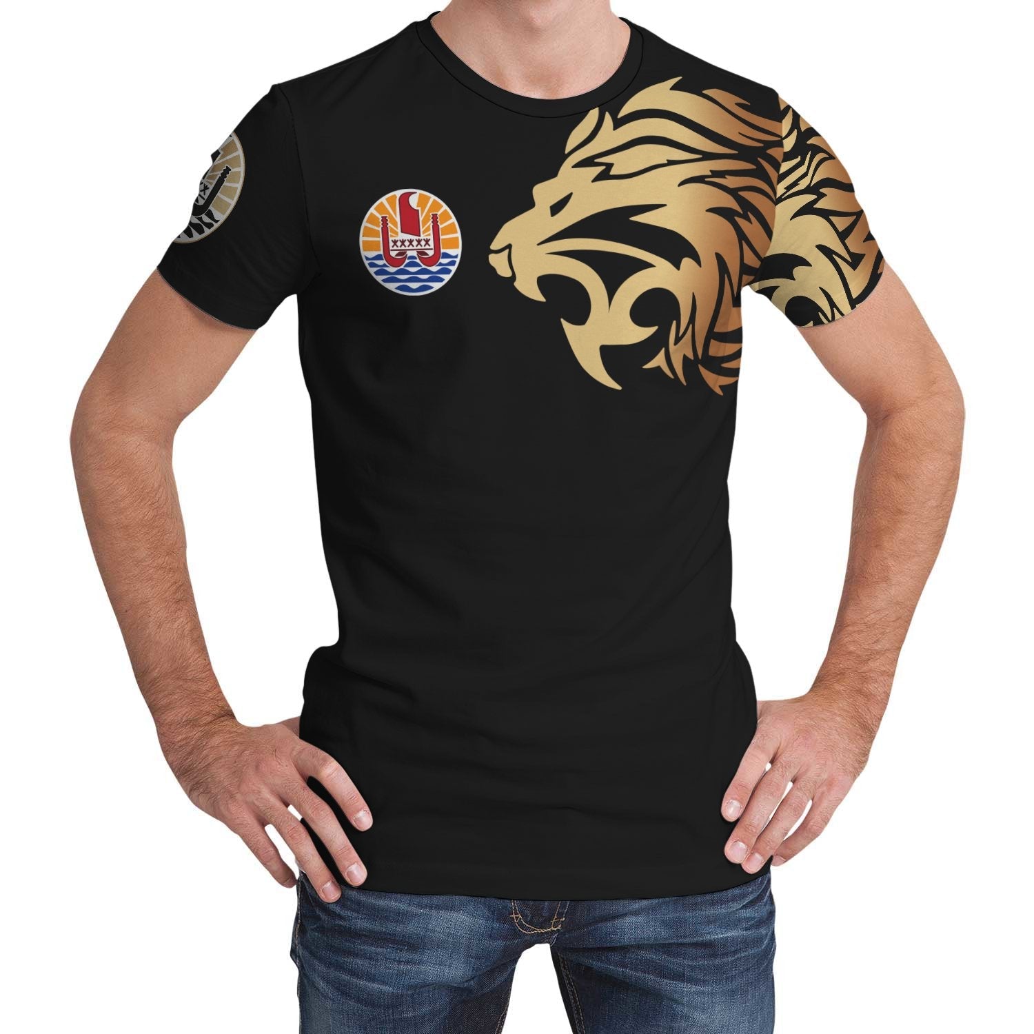 French Polynesia T shirts - Lion Style - Vibe Hoodie Shop