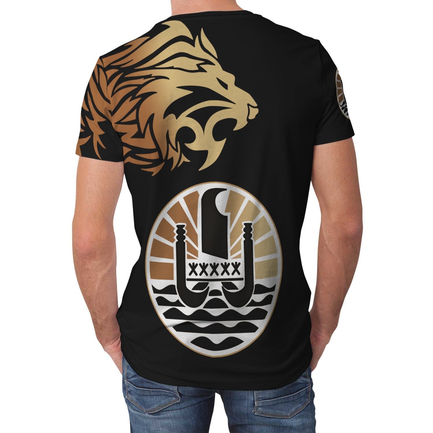 French Polynesia T shirts - Lion Style - Vibe Hoodie Shop