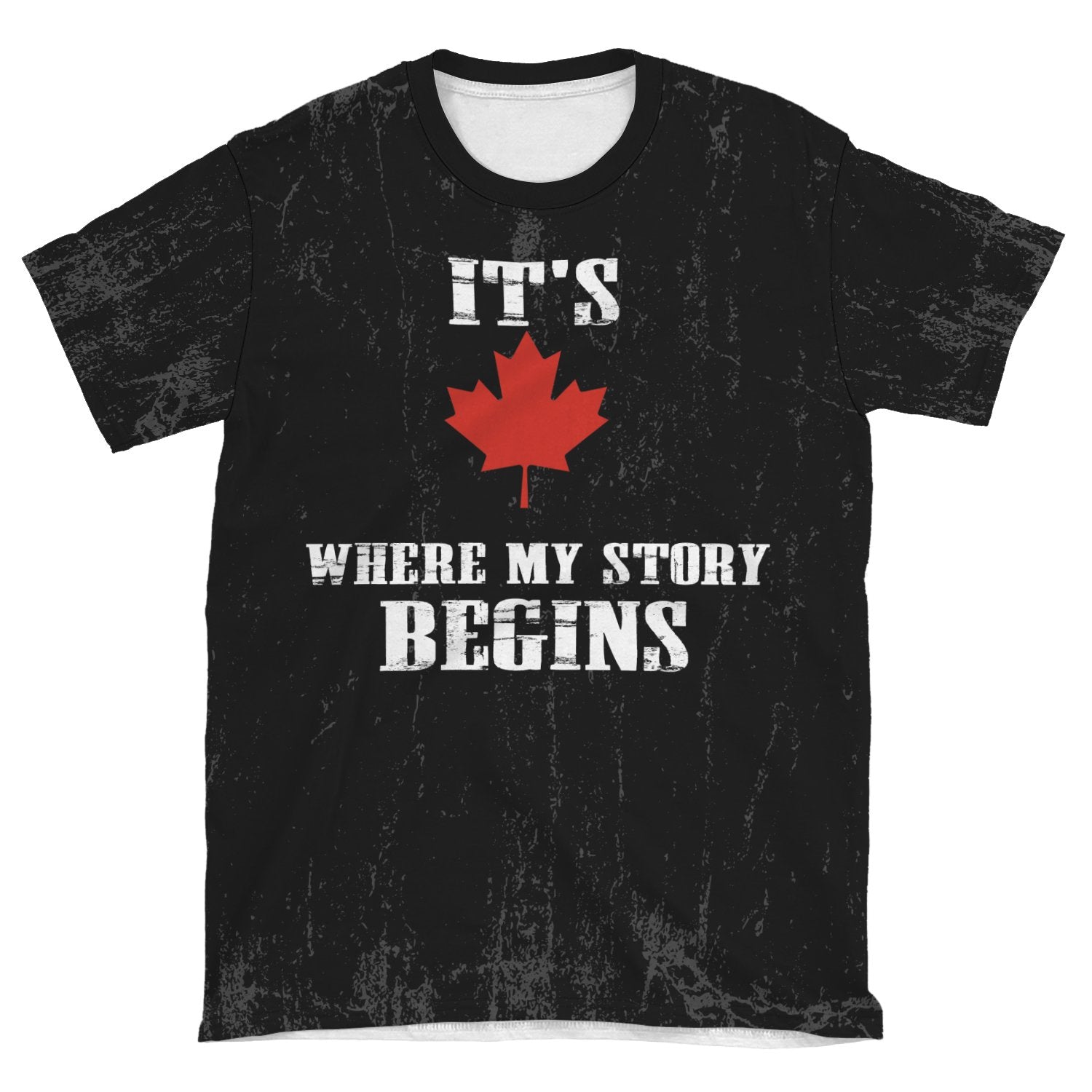 Canada T shirt - It's Where My Story Begins - Vibe Hoodie Shop