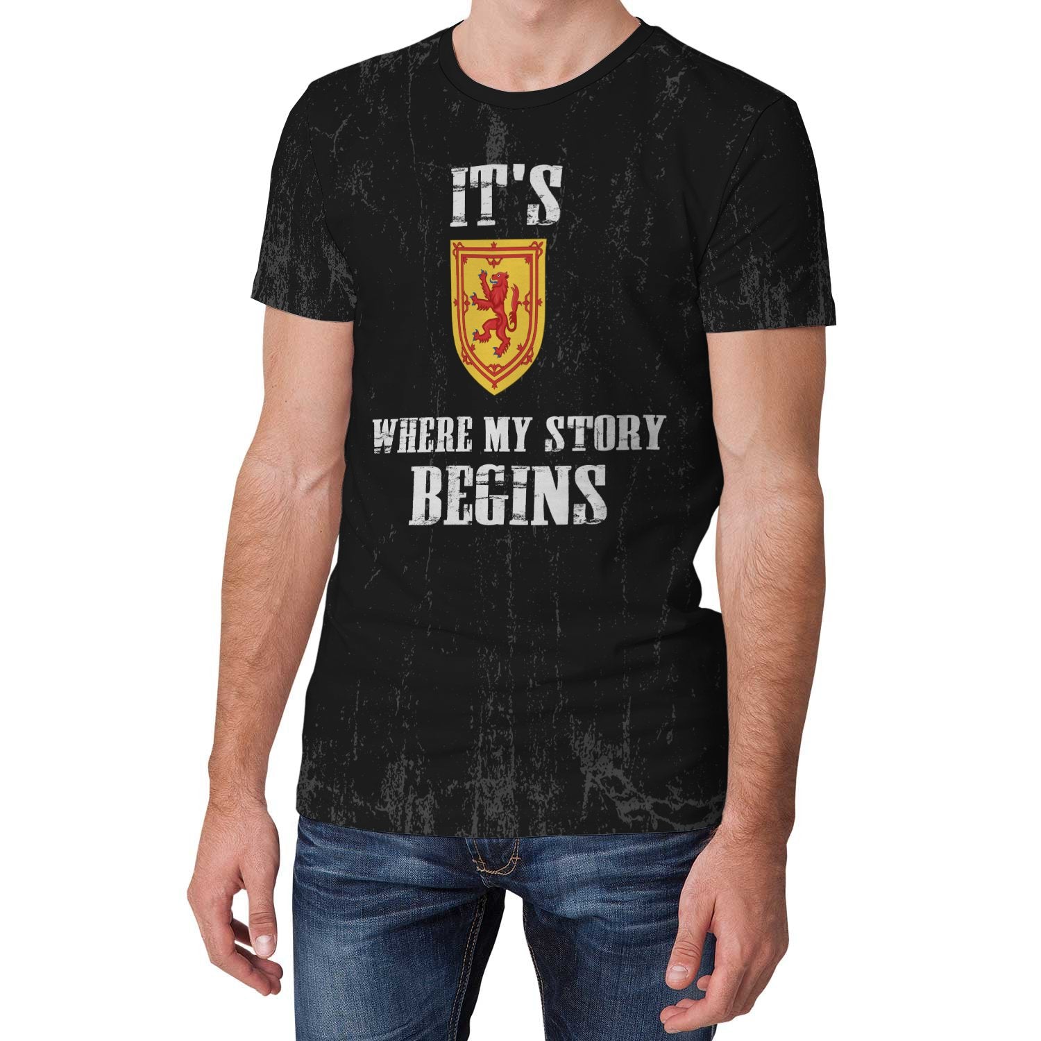 Scotland T shirt - It's Where My Story Begins - Vibe Hoodie Shop