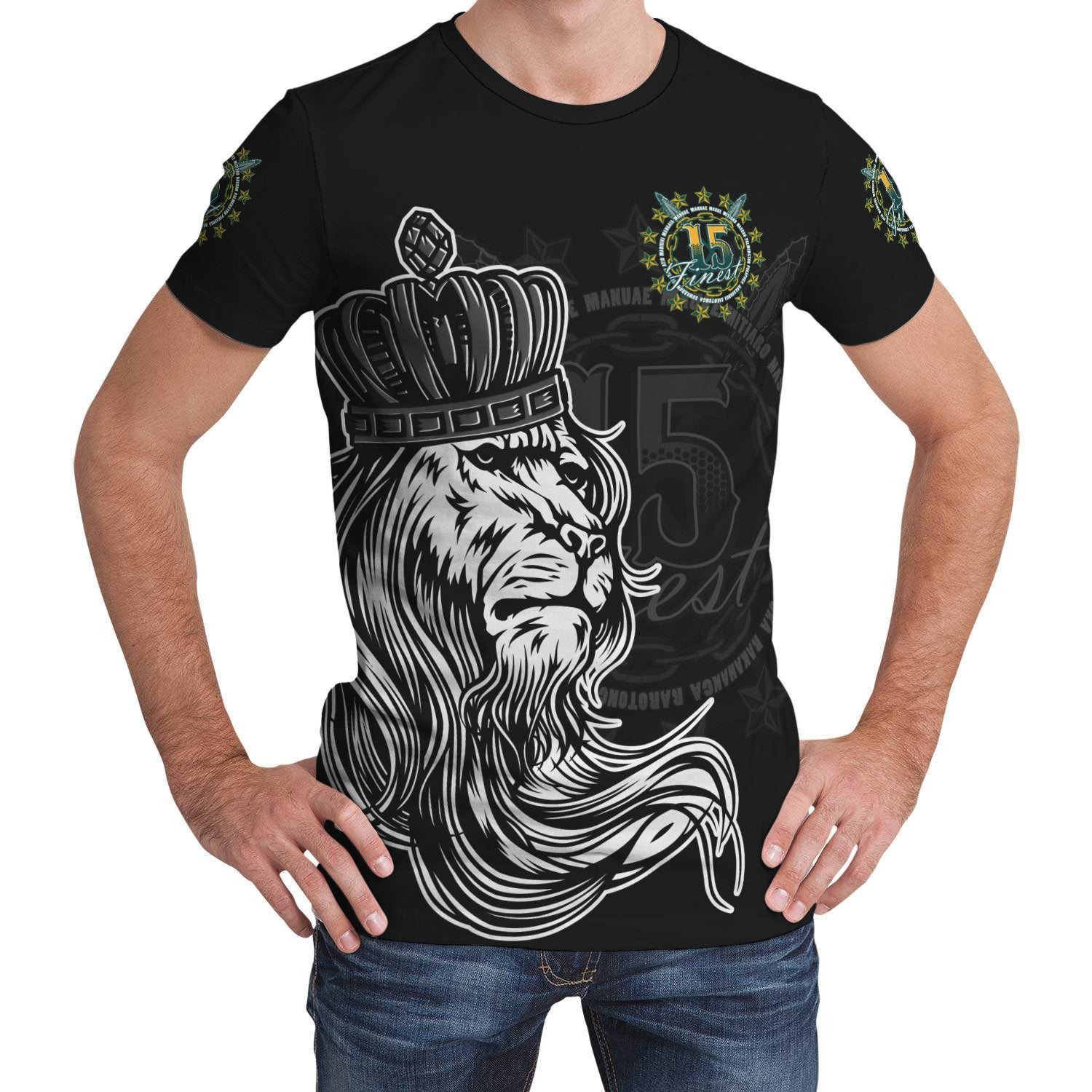 Cook Islands T shirt - Lion with Crown (Women's/Men's) - Vibe Hoodie Shop