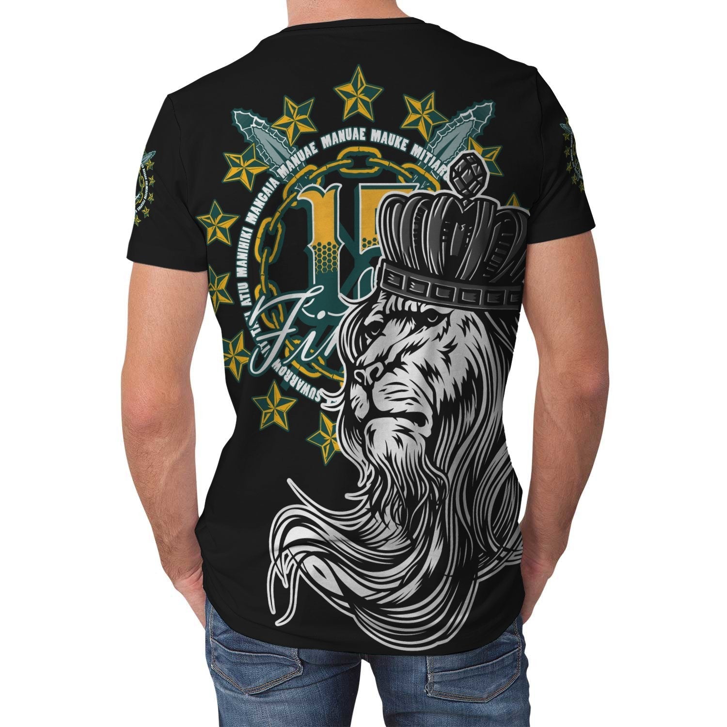 Cook Islands T shirt - Lion with Crown (Women's/Men's) - Vibe Hoodie Shop