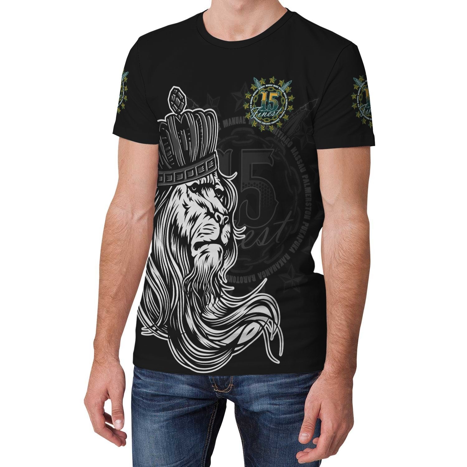 Cook Islands T shirt - Lion with Crown (Women's/Men's) - Vibe Hoodie Shop