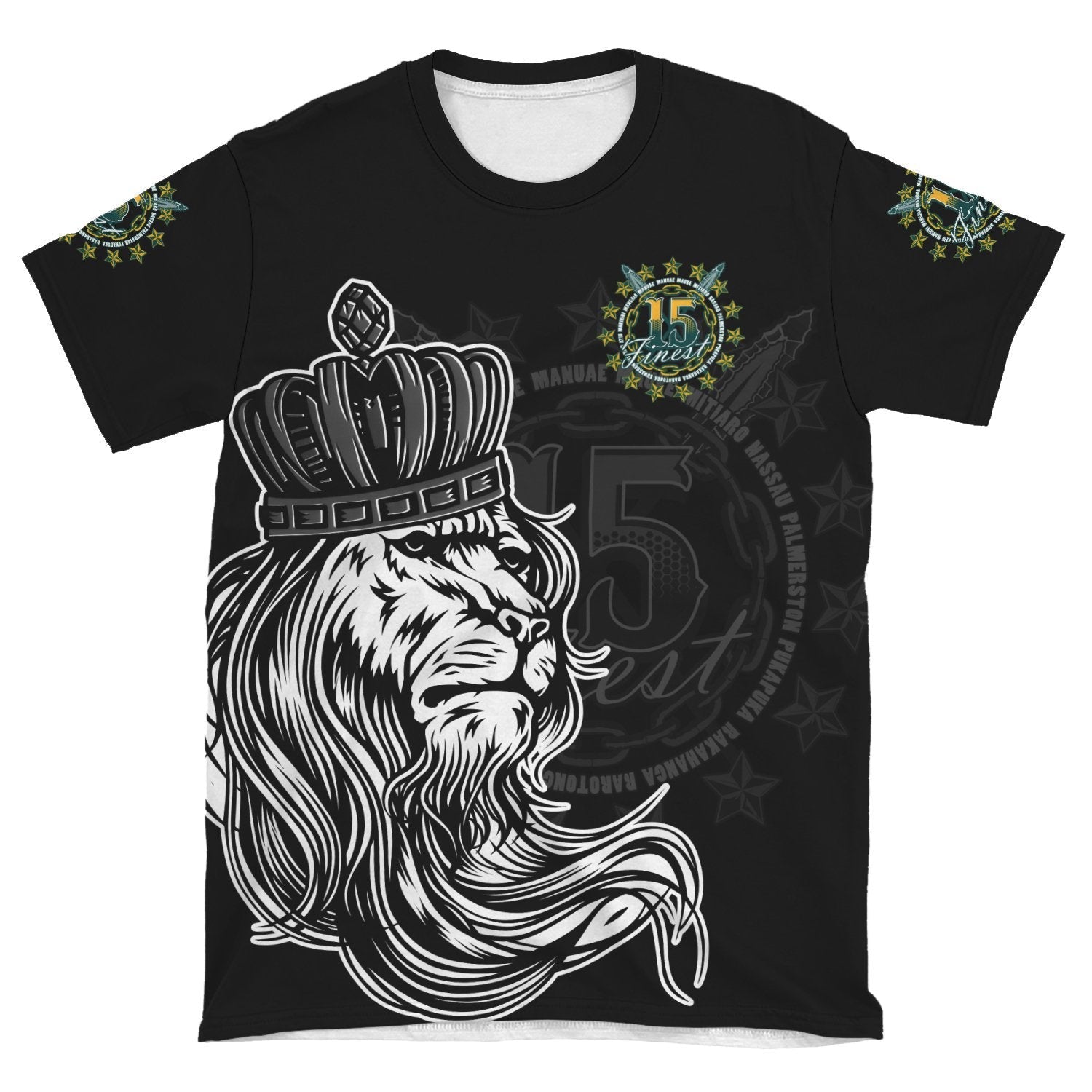 Cook Islands T shirt - Lion with Crown (Women's/Men's) - Vibe Hoodie Shop