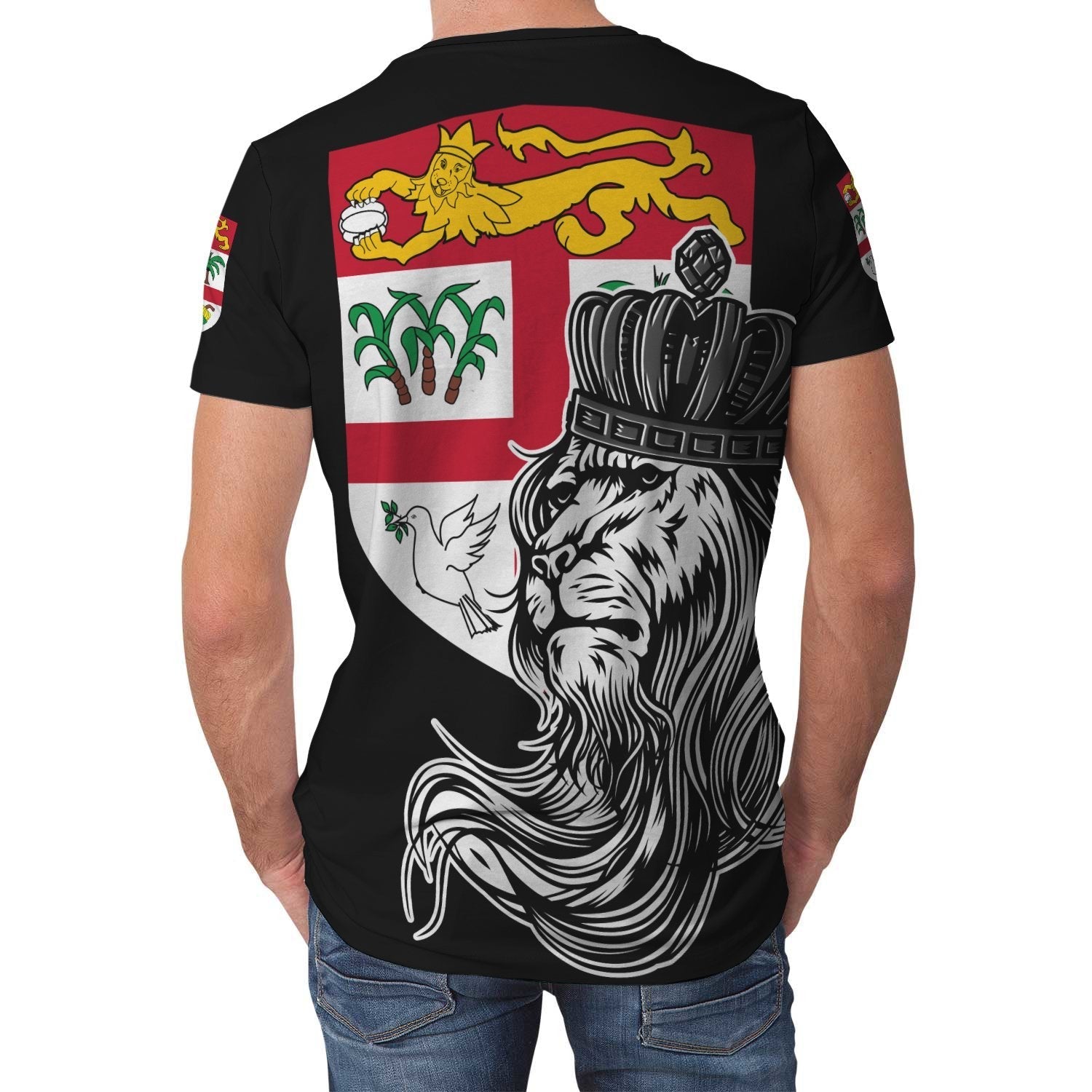 Fiji T shirt - Lion with Crown (Women's/Men's) - Vibe Hoodie Shop