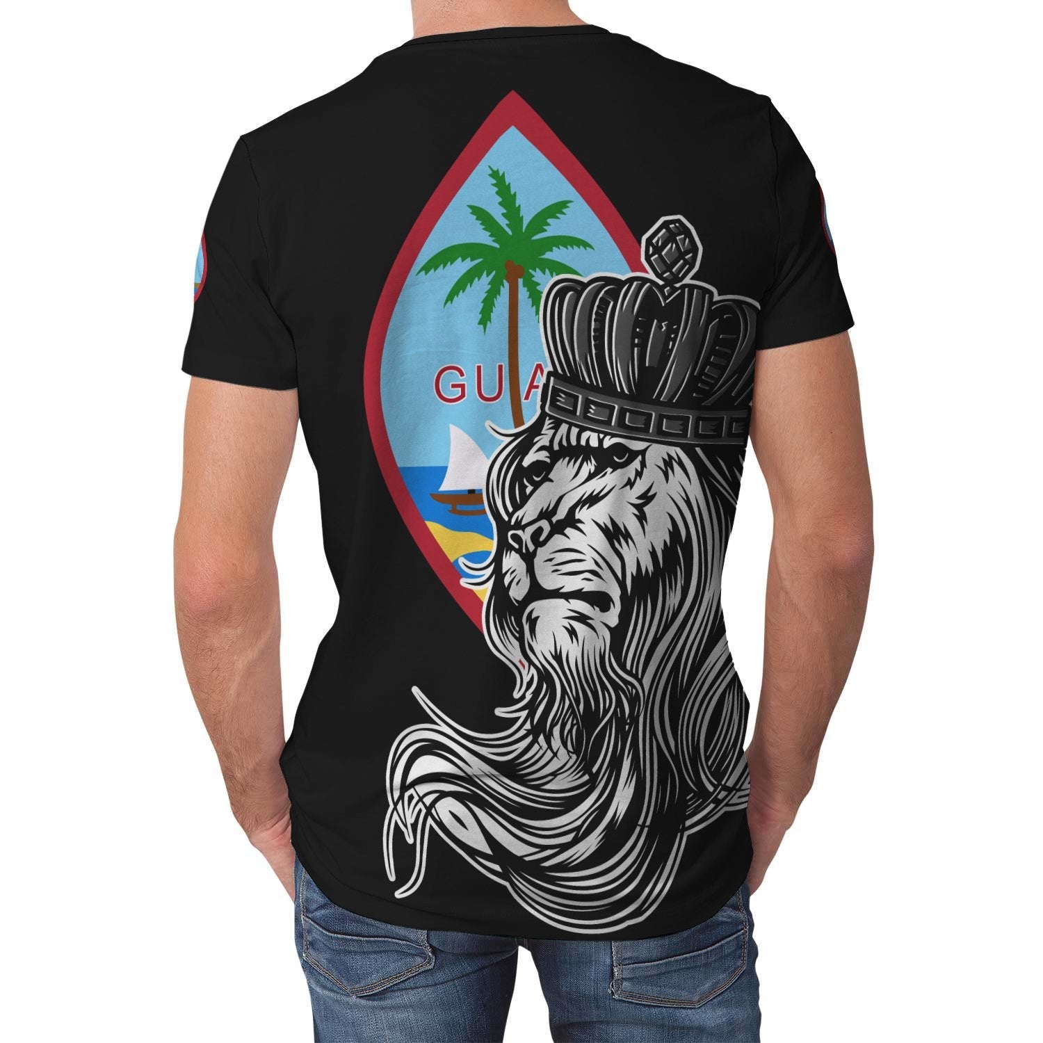 Guam T shirt - Lion with Crown (Women's/Men's) - Vibe Hoodie Shop