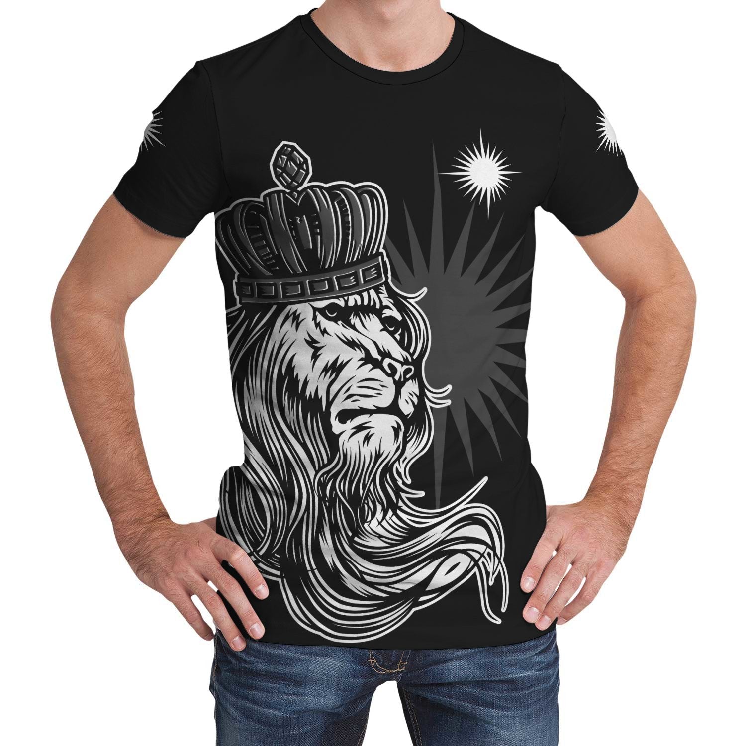 Marshall Islands T shirt - Lion with Crown (Women's/Men's) - Vibe Hoodie Shop