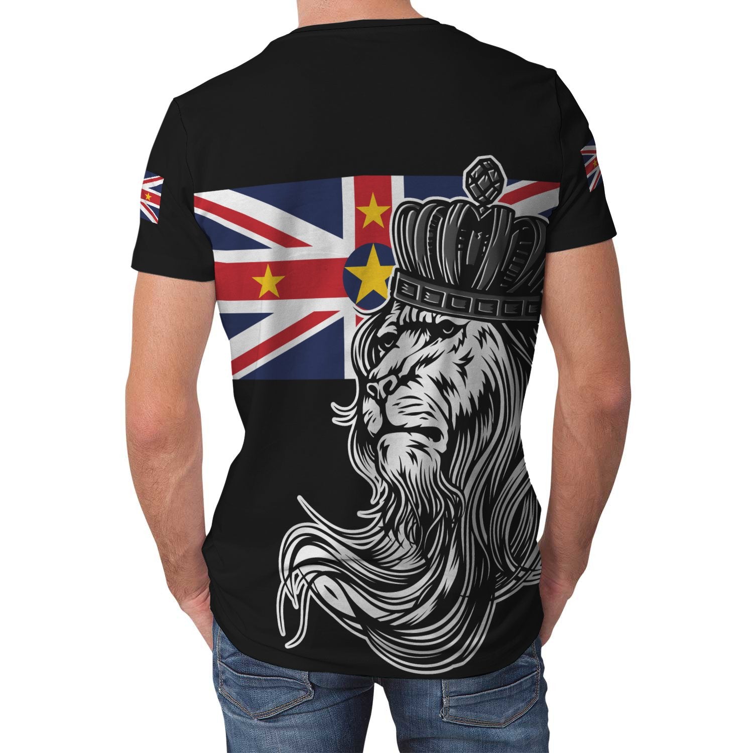 Niue T shirt - Lion With Crown (Women's/Men's) - Vibe Hoodie Shop