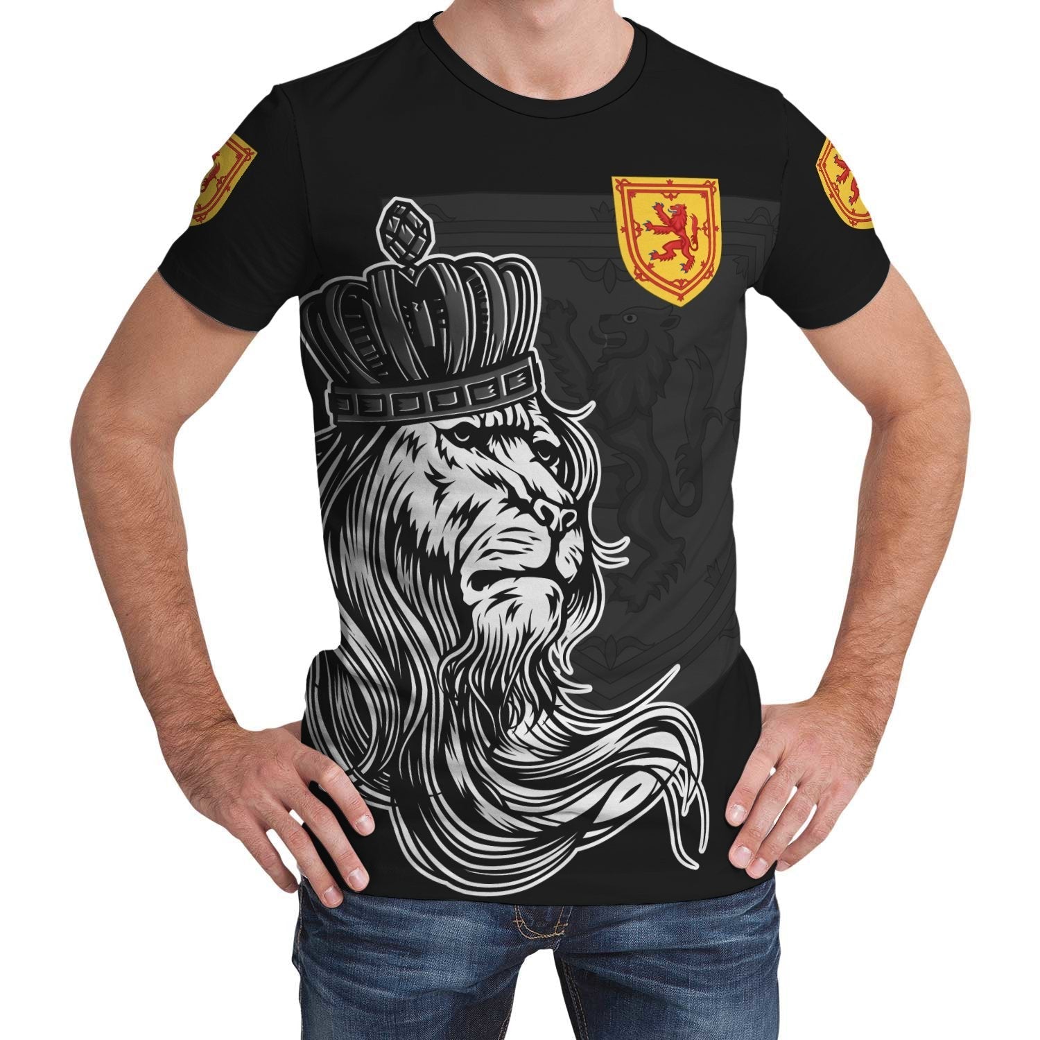 Scotland T shirt - Lion with Crown (Women's/Men's) - Vibe Hoodie Shop