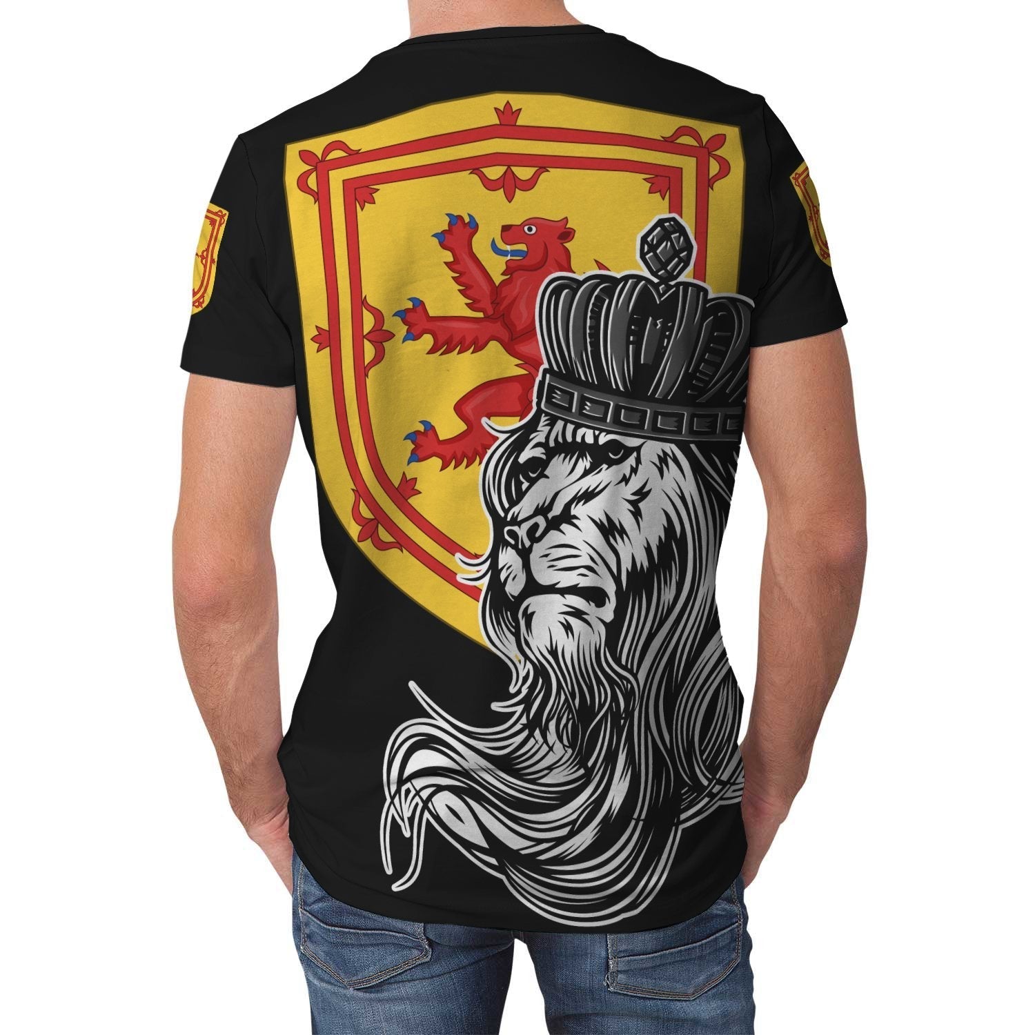 Scotland T shirt - Lion with Crown (Women's/Men's) - Vibe Hoodie Shop