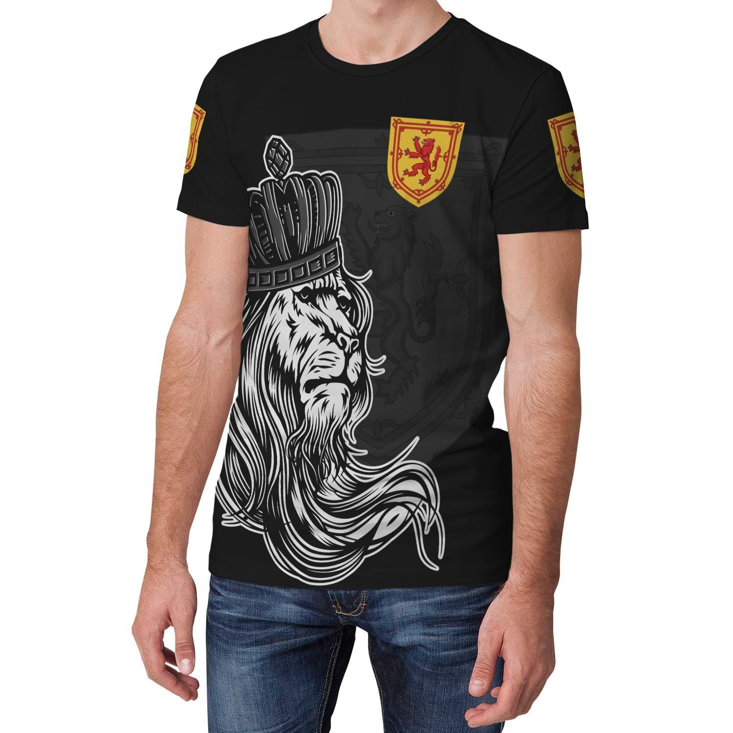 Scotland T shirt - Lion with Crown (Women's/Men's) - Vibe Hoodie Shop