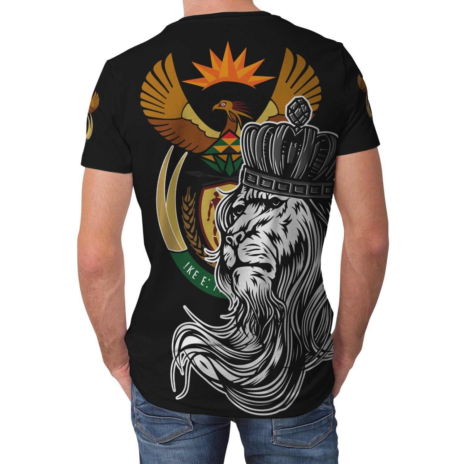 South Africa T shirt - Lion with Crown (Women's/Men's) - Vibe Hoodie Shop