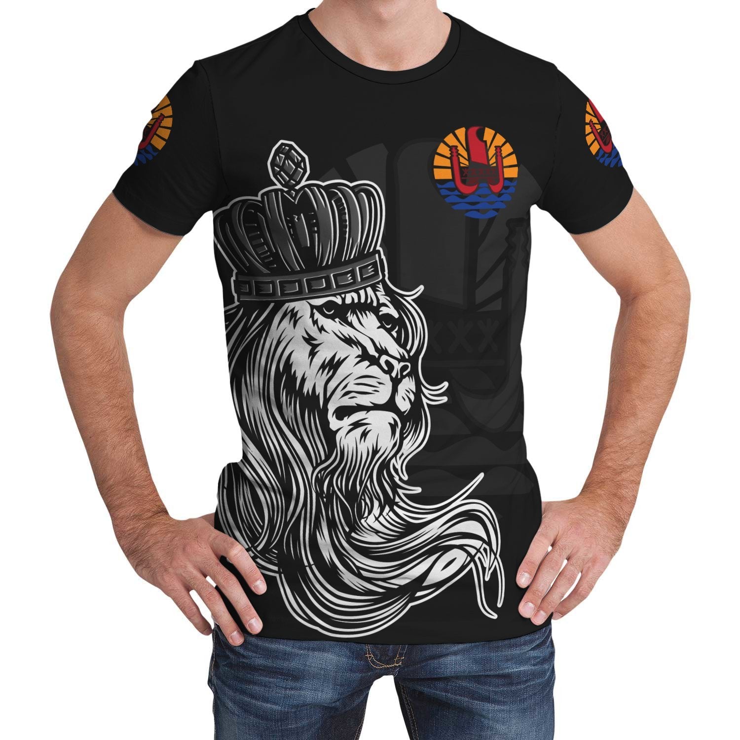 Tahiti T shirt - Lion with Crown (Women's/Men's) - Vibe Hoodie Shop