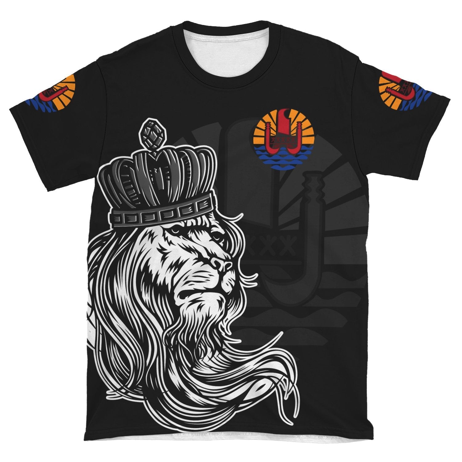 Tahiti T shirt - Lion with Crown (Women's/Men's) - Vibe Hoodie Shop