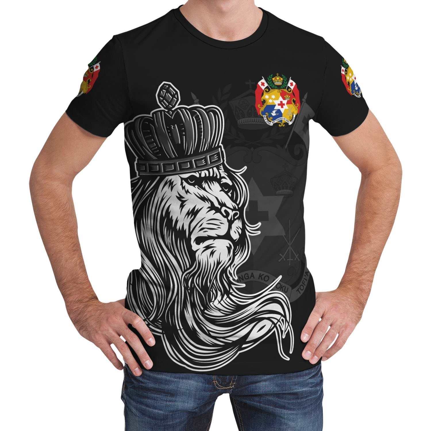 Tonga T shirt - Lion With Crown (Women's/Men's) - Vibe Hoodie Shop