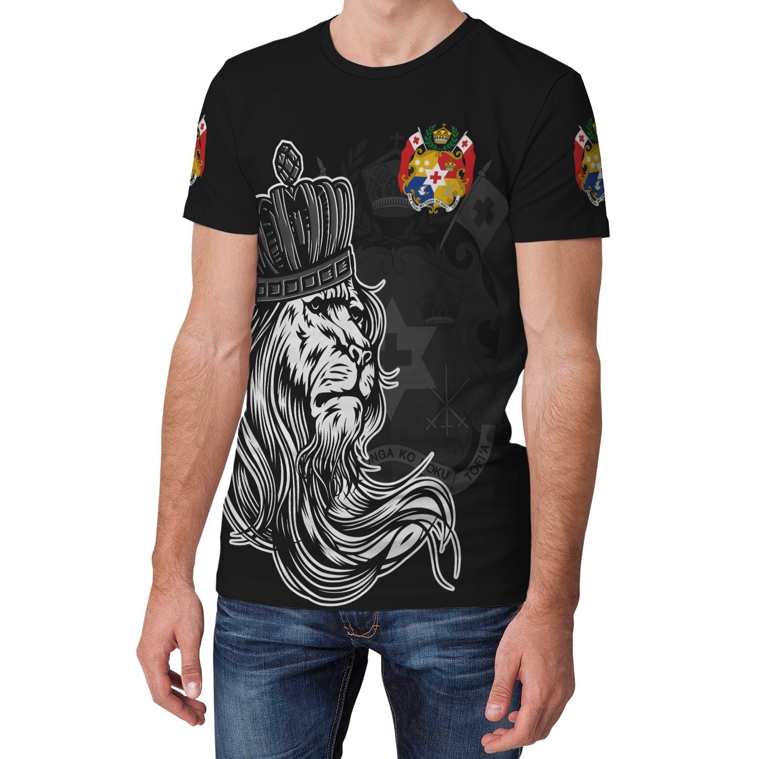 Tonga T shirt - Lion With Crown (Women's/Men's) - Vibe Hoodie Shop