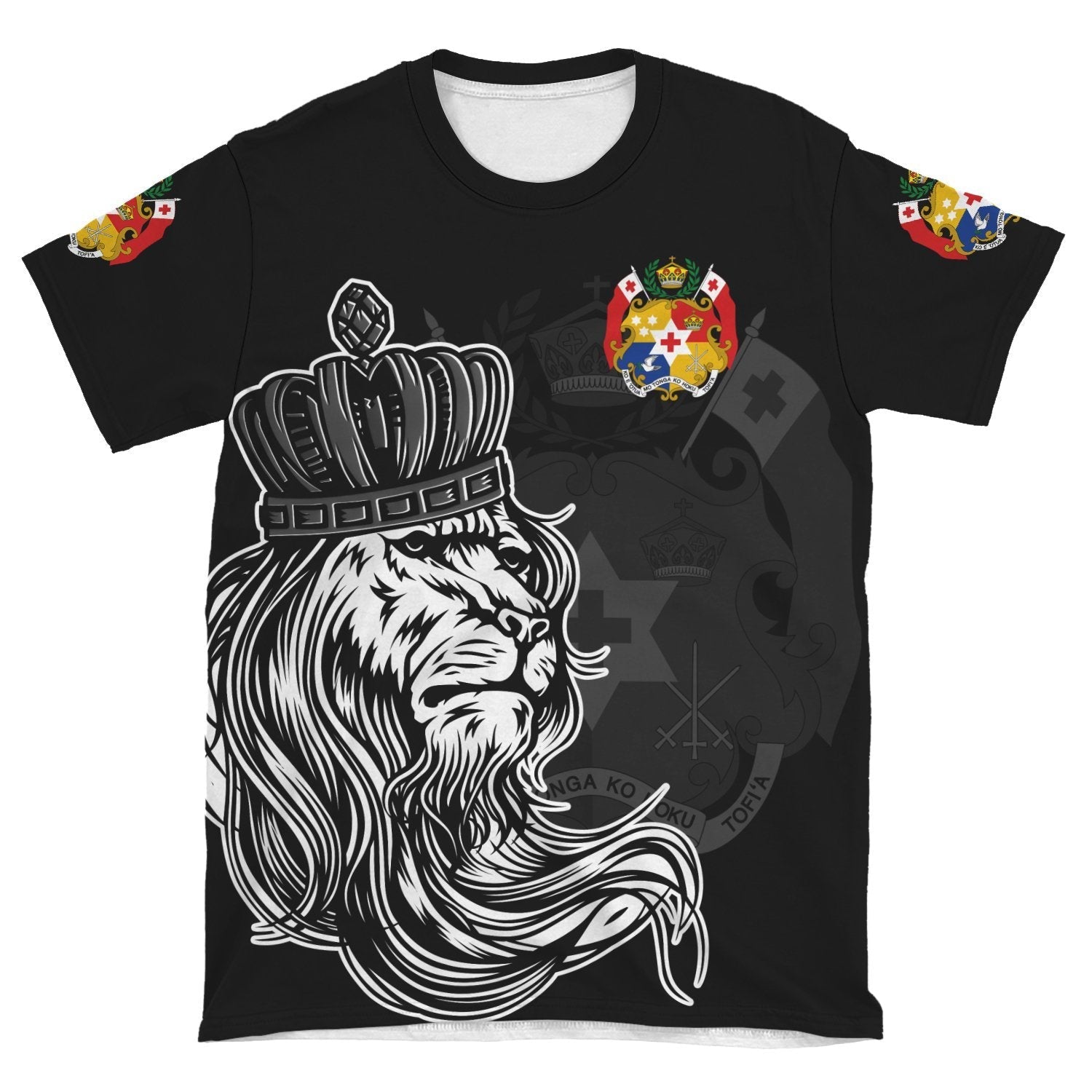 Tonga T shirt - Lion With Crown (Women's/Men's) - Vibe Hoodie Shop