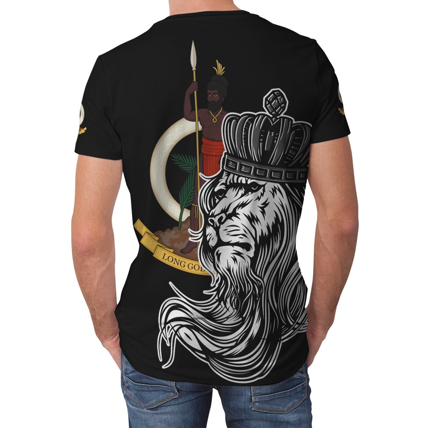 Vanuatu T shirt - Lion With Crown (Women's/Men's) - Vibe Hoodie Shop