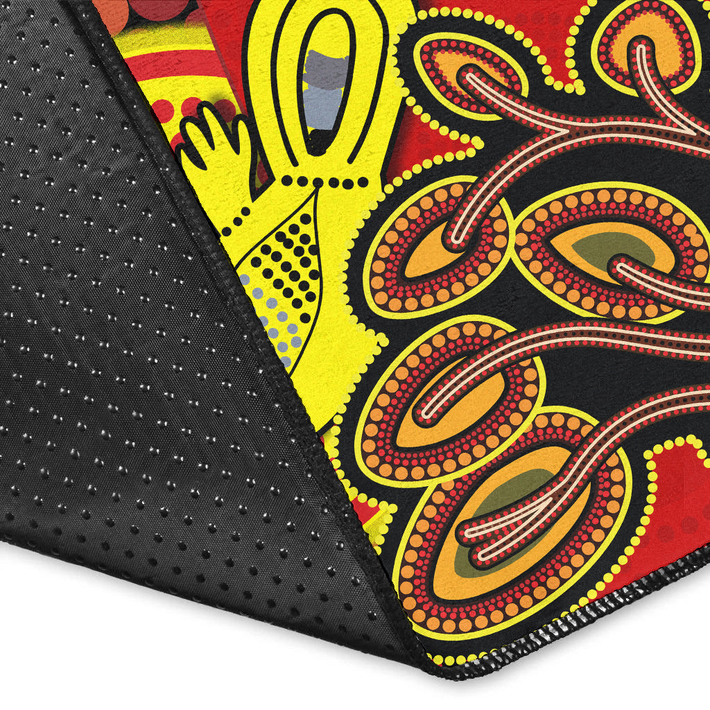 Aboriginal Platypus Area Rug Tree On The Hill Sunshine - Vibe Hoodie Shop