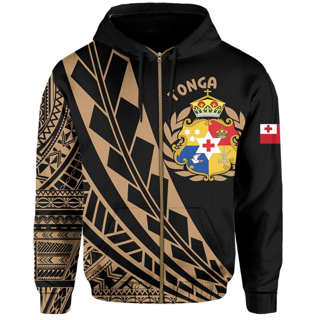 Tonga Zip Hoodie - Nesian Gold - Vibe Hoodie Shop