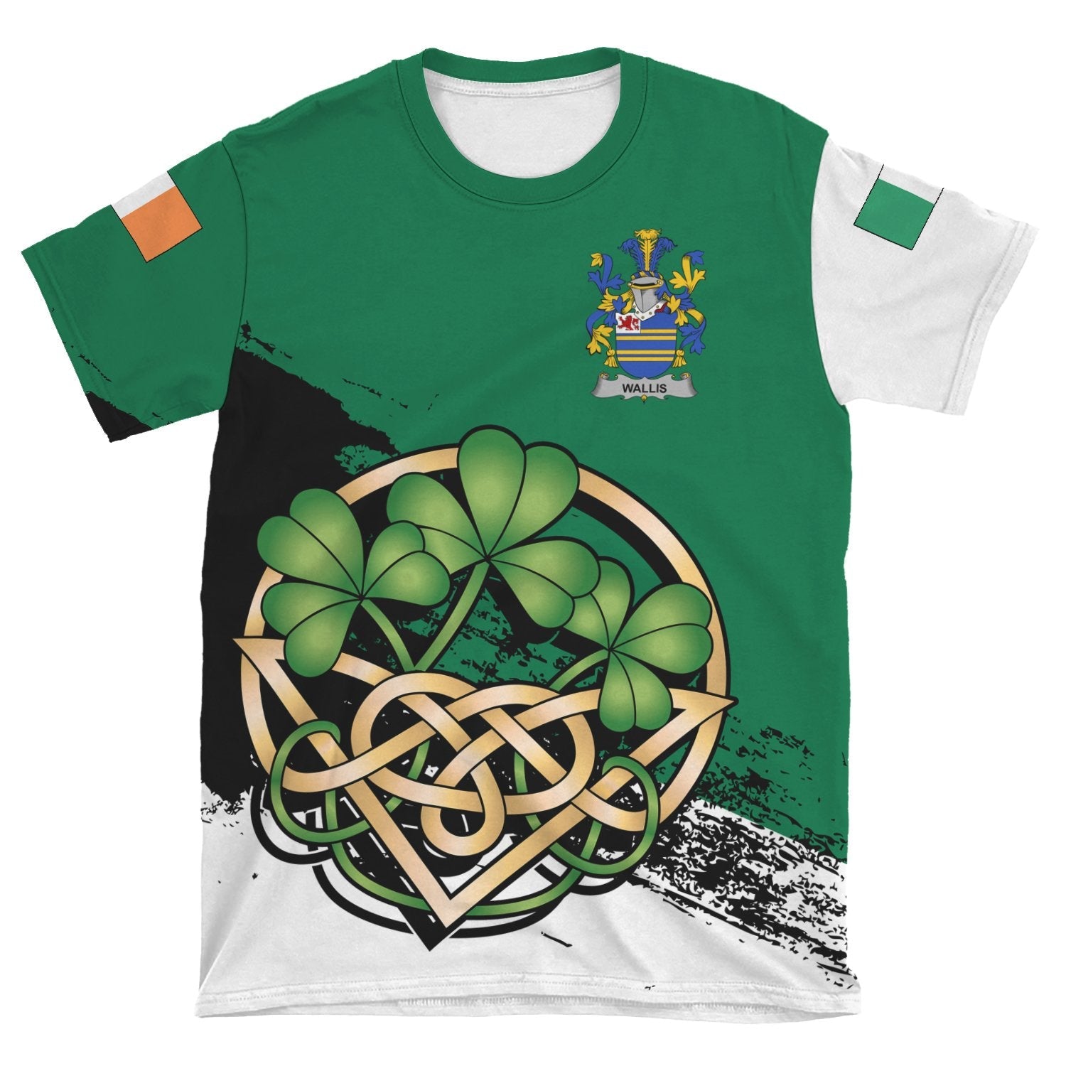 Wallis Ireland T shirt Shamrock Celtic - Vibe Hoodie Shop