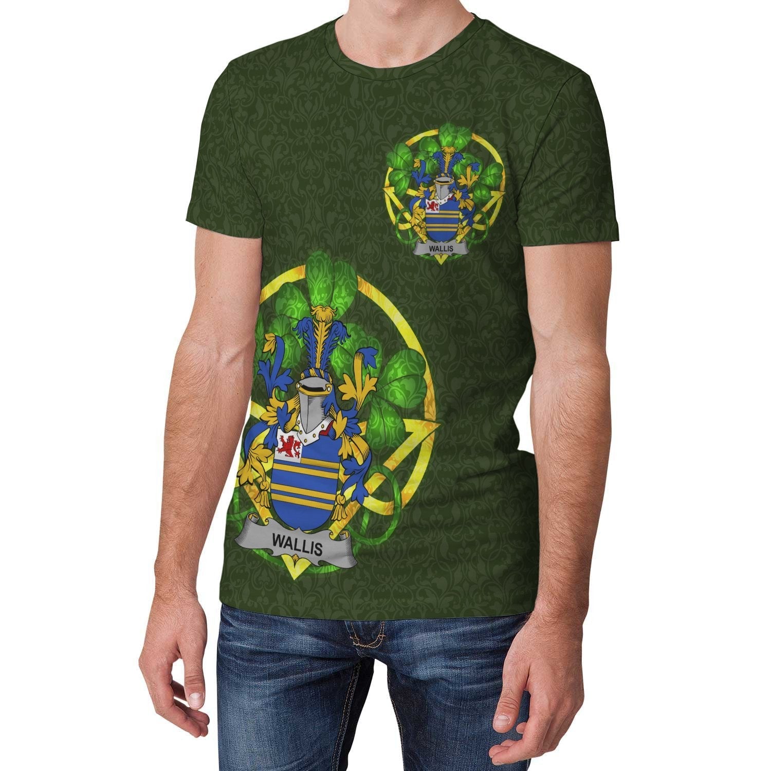 Wallis Ireland T shirt Celtic and Shamrock - Vibe Hoodie Shop