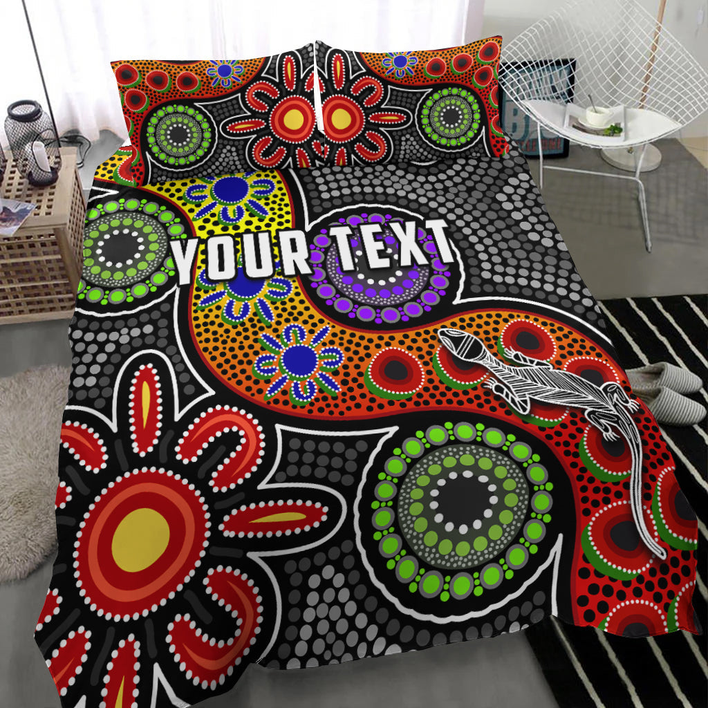 (Custom Personalised) All Stars Christmas Bedding Set Indigenous Dreamtime - Vibe Hoodie Shop