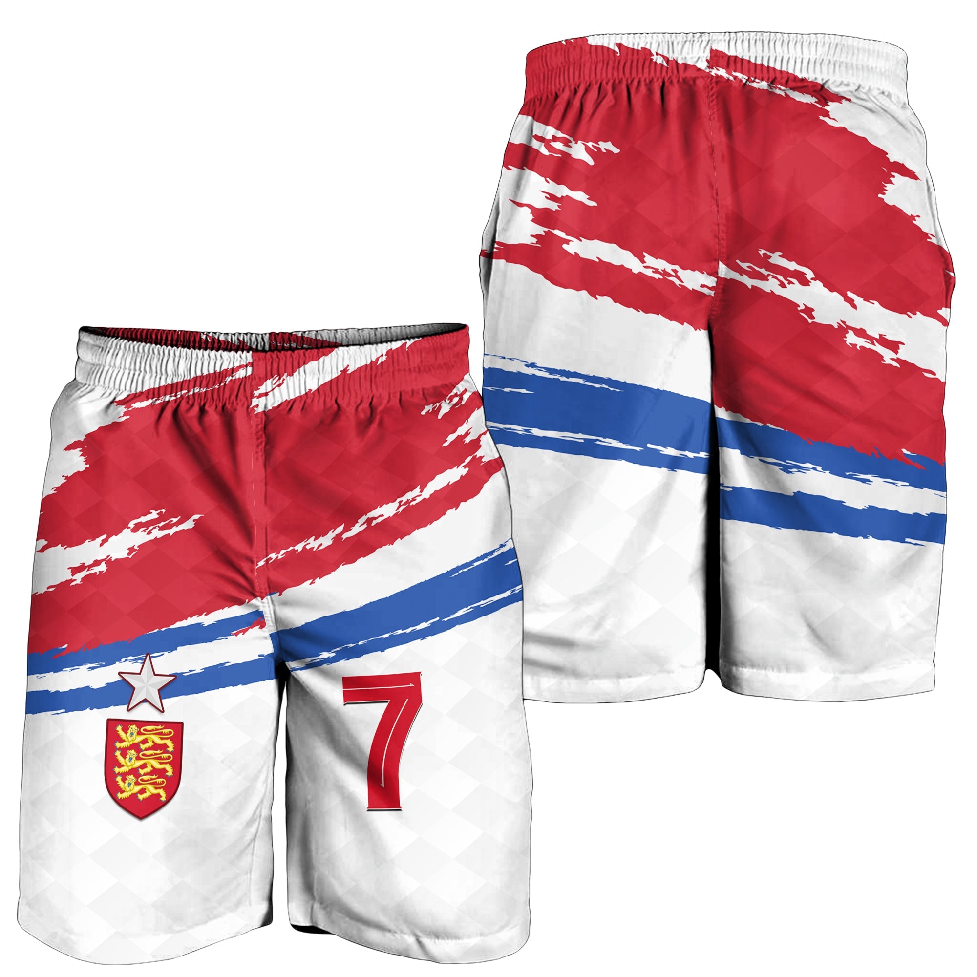 (Custom Personalised) England Football Men Shorts - Come on England - Custom Text - Vibe Hoodie Shop