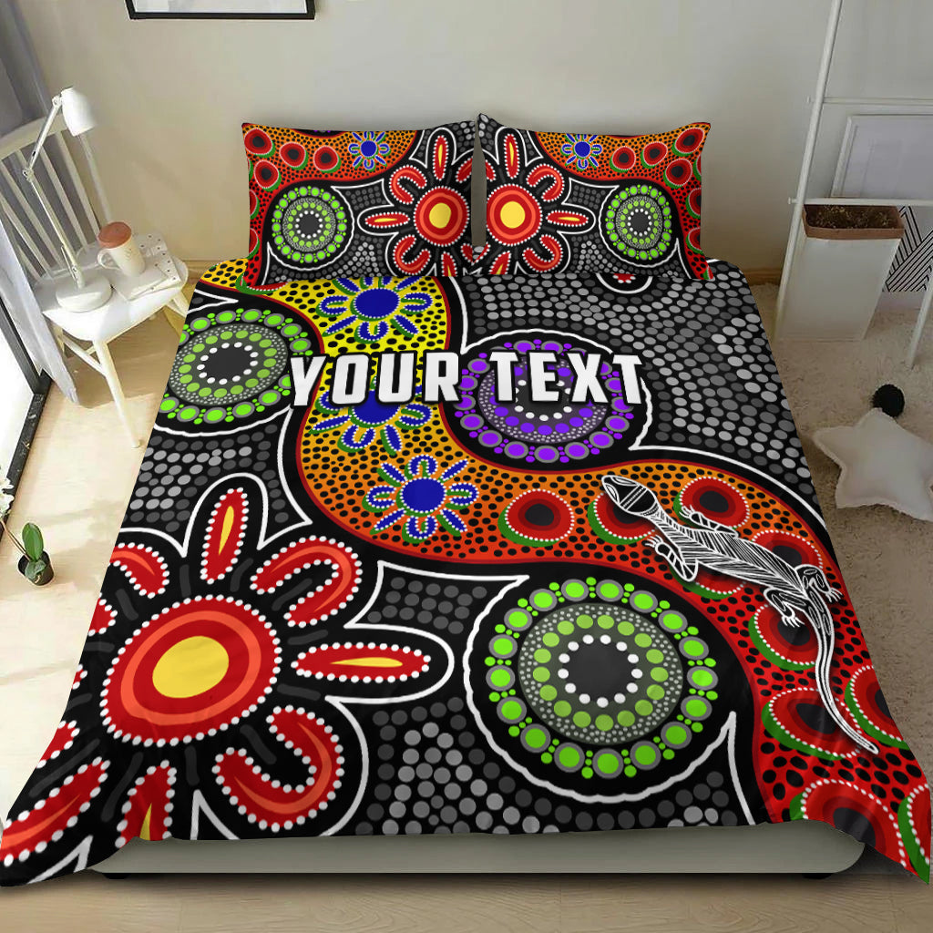 (Custom Personalised) All Stars Christmas Bedding Set Indigenous Dreamtime - Vibe Hoodie Shop