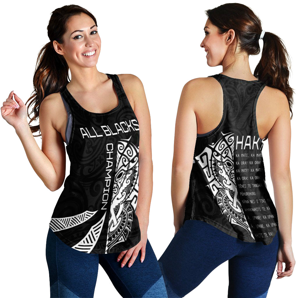 New Zealand Rugby Women Racerback Tank Haka mix Ta Moko - Vibe Hoodie Shop