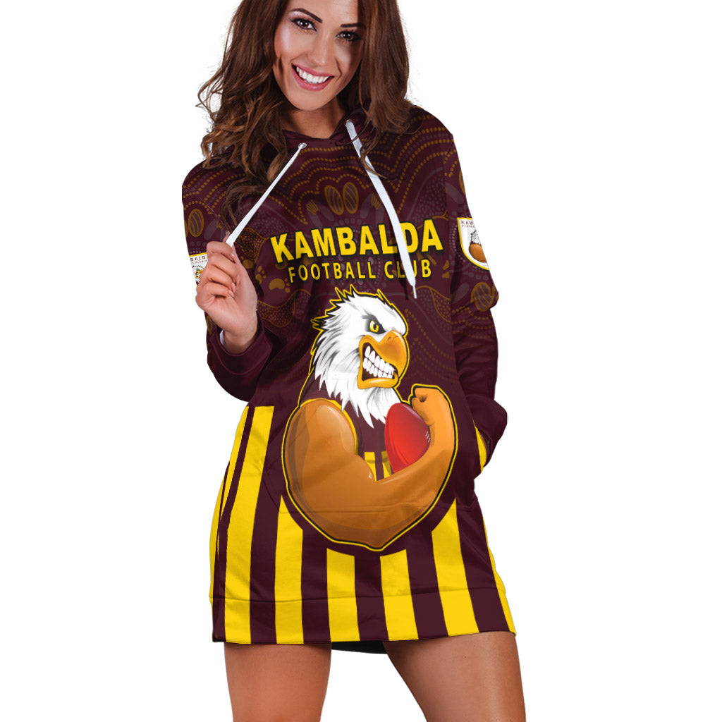 (Custom Personalised) Kambalda Football Club Hoodie Dress Goldfields Football Indigenous Eagles - Vibe Hoodie Shop