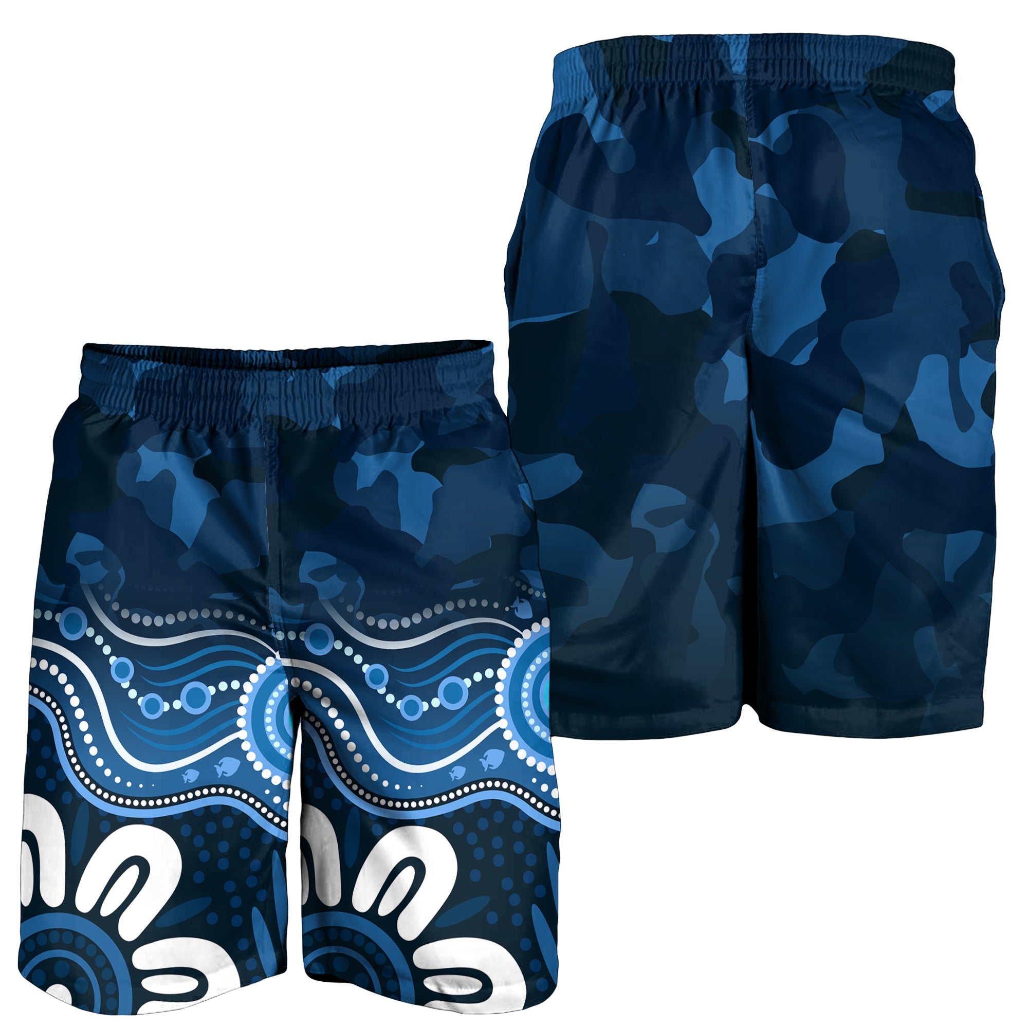 Blues ANZAC 2022 Men Shorts Carlton Football Aboriginal Poppy - Vibe Hoodie Shop