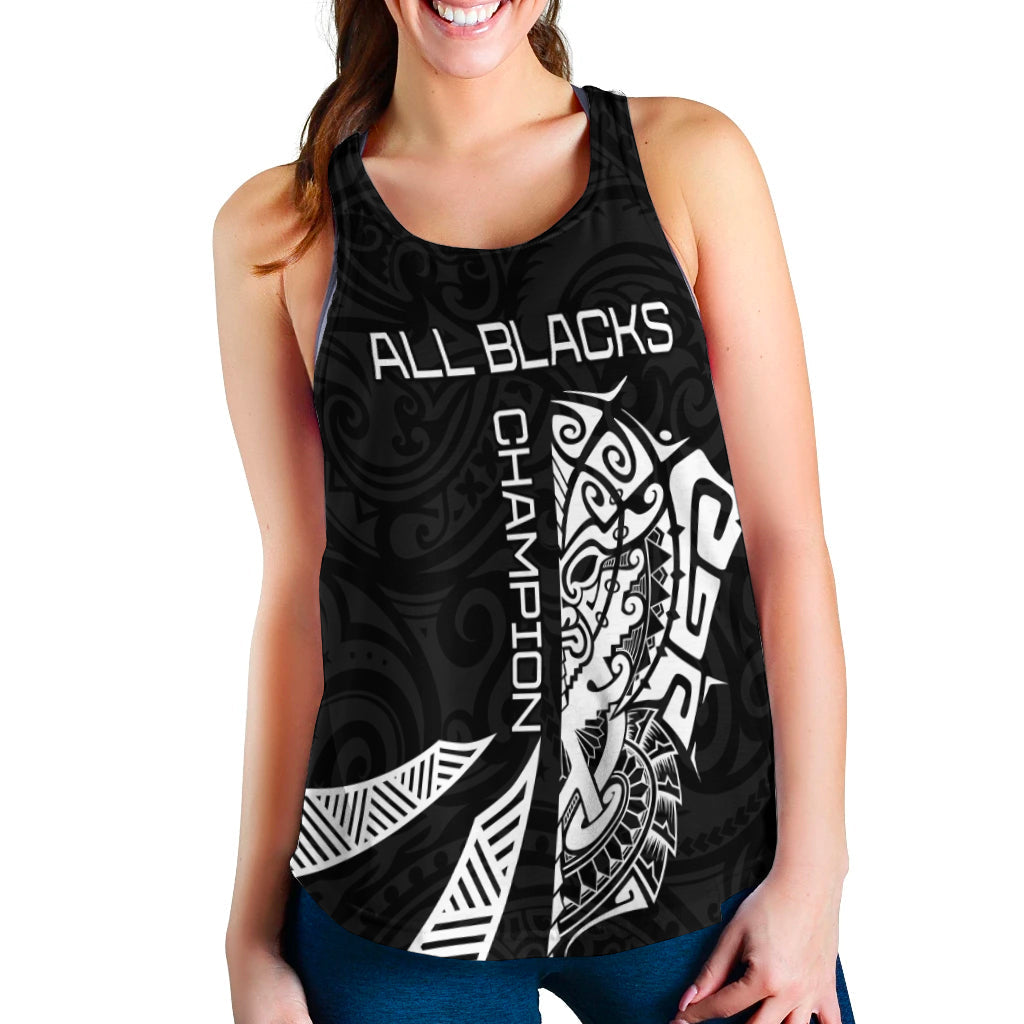 New Zealand Rugby Women Racerback Tank Haka All Black mix Ta Moko - Vibe Hoodie Shop