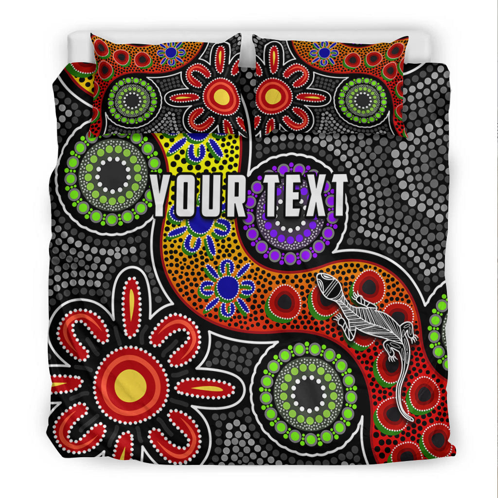 (Custom Personalised) All Stars Christmas Bedding Set Indigenous Dreamtime - Vibe Hoodie Shop