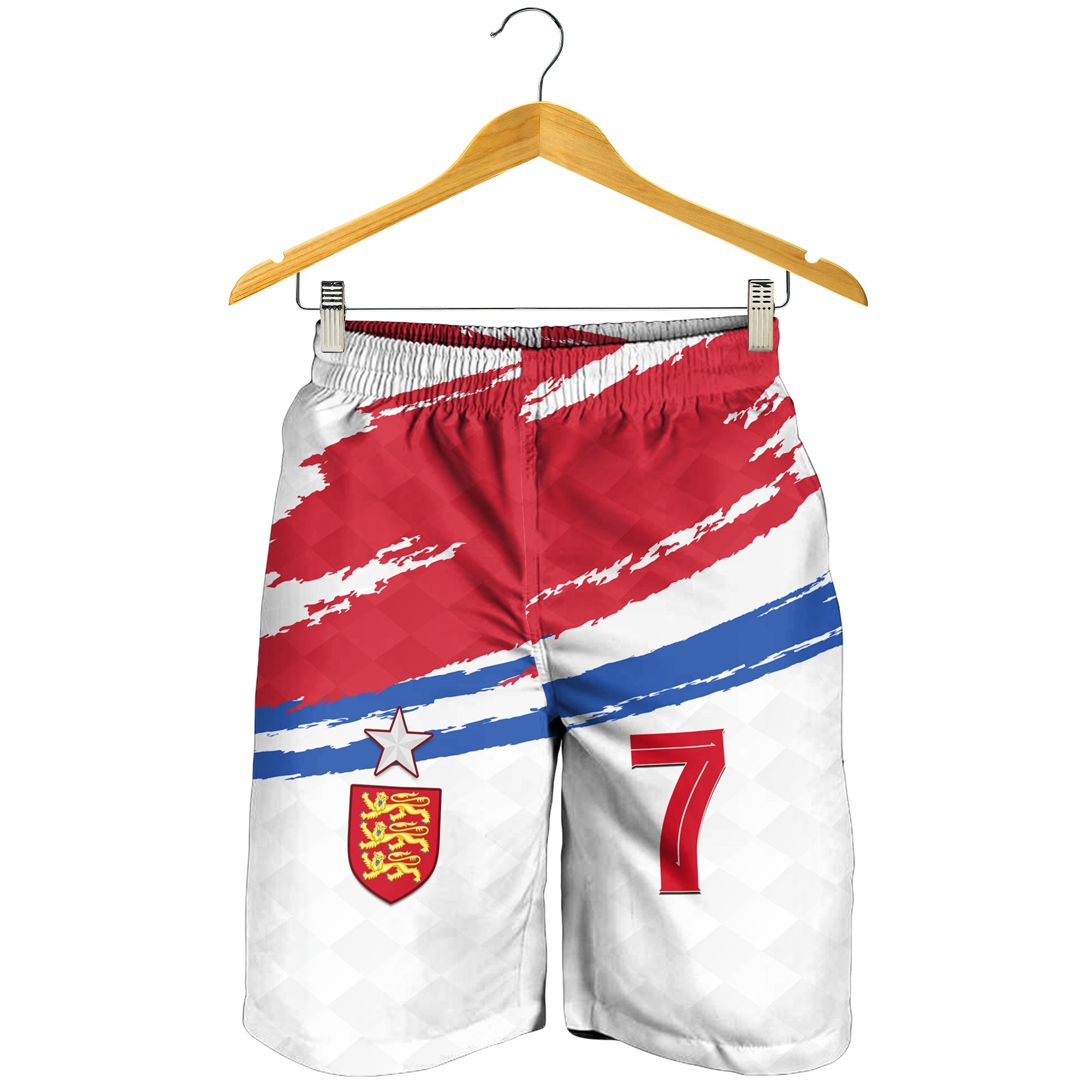 (Custom Personalised) England Football Men Shorts - Come on England - Custom Text - Vibe Hoodie Shop