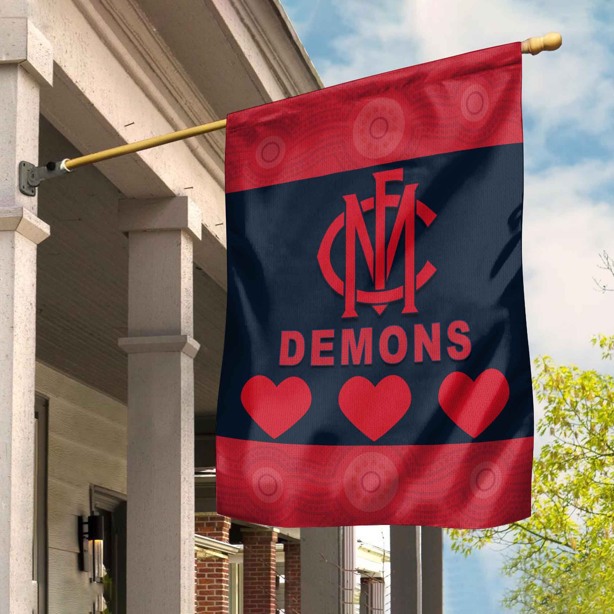 Demons Champion 2021 Flag Melbourne Indigenous Version 03 - Vibe Hoodie Shop