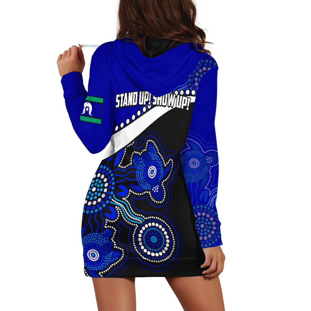 NAIDOC Week 2022 Hoodie Dress Torres Strait Islanders Version Blue Aboriginal Turtles - Vibe Hoodie Shop