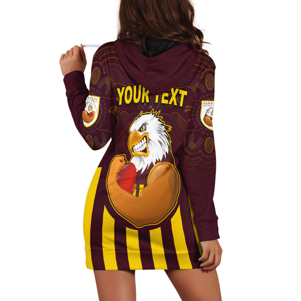 (Custom Personalised) Kambalda Football Club Hoodie Dress Goldfields Football Indigenous Eagles - Vibe Hoodie Shop