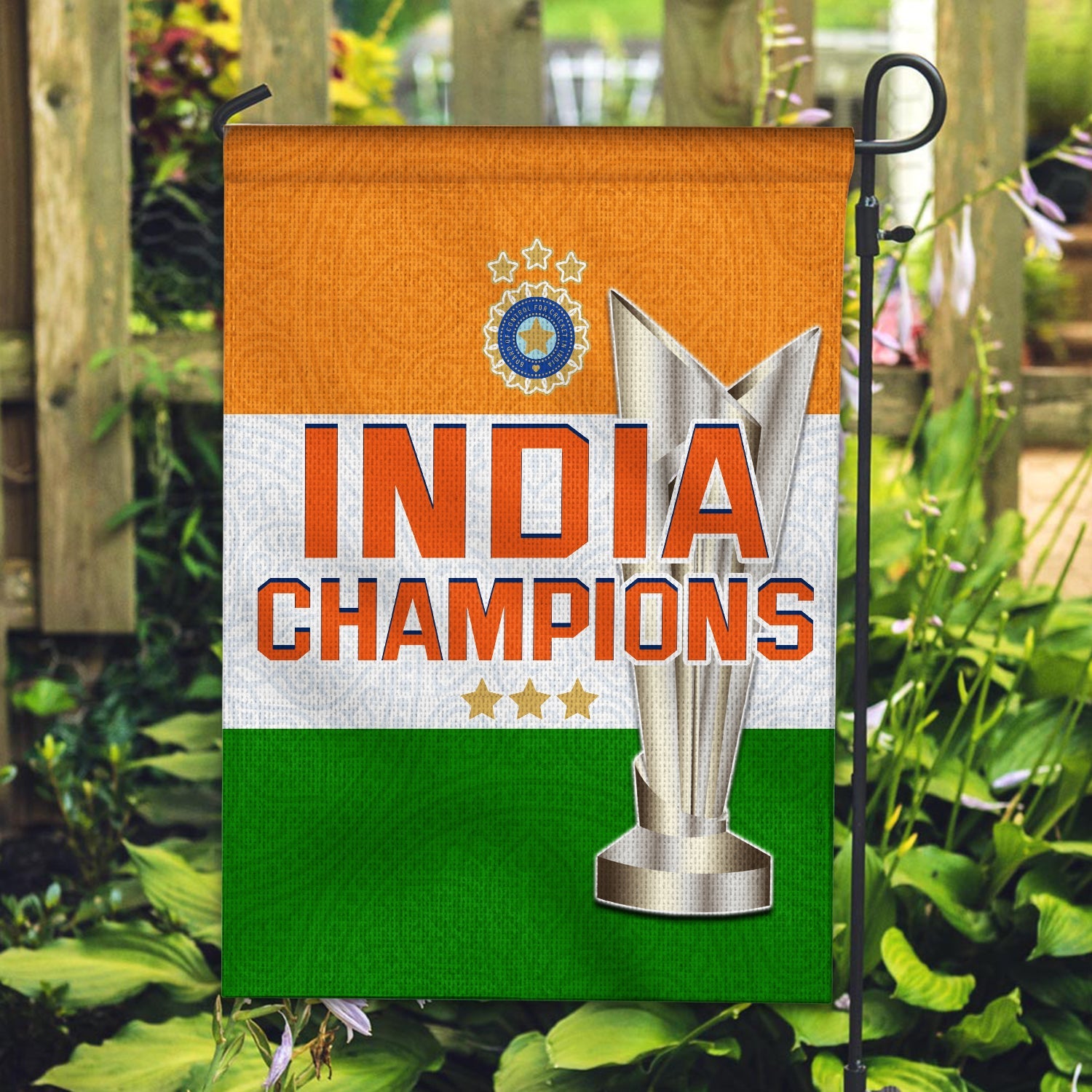 India Cricket Flag Champions Indian Sun Pattern Style Flag Ver.02 - Vibe Hoodie Shop