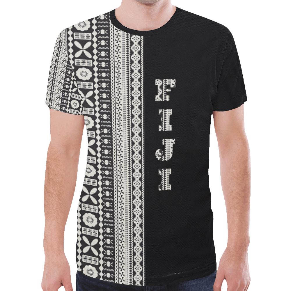 Fiji T shirt Men's/Women's Tapa Half - Vibe Hoodie Shop