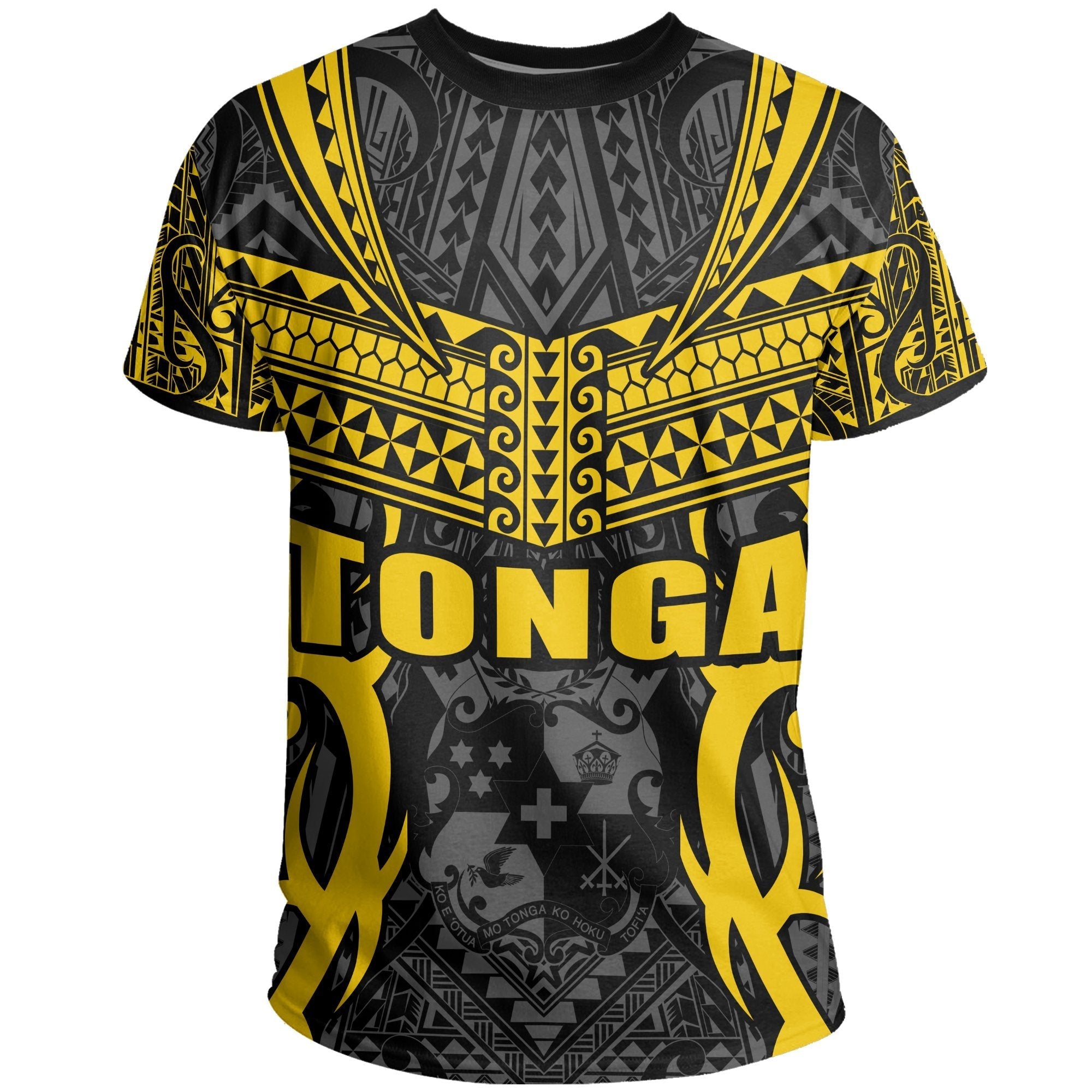 Tonga T shirt - Kingdom Of Tonga Tee Black Gold - Vibe Hoodie Shop